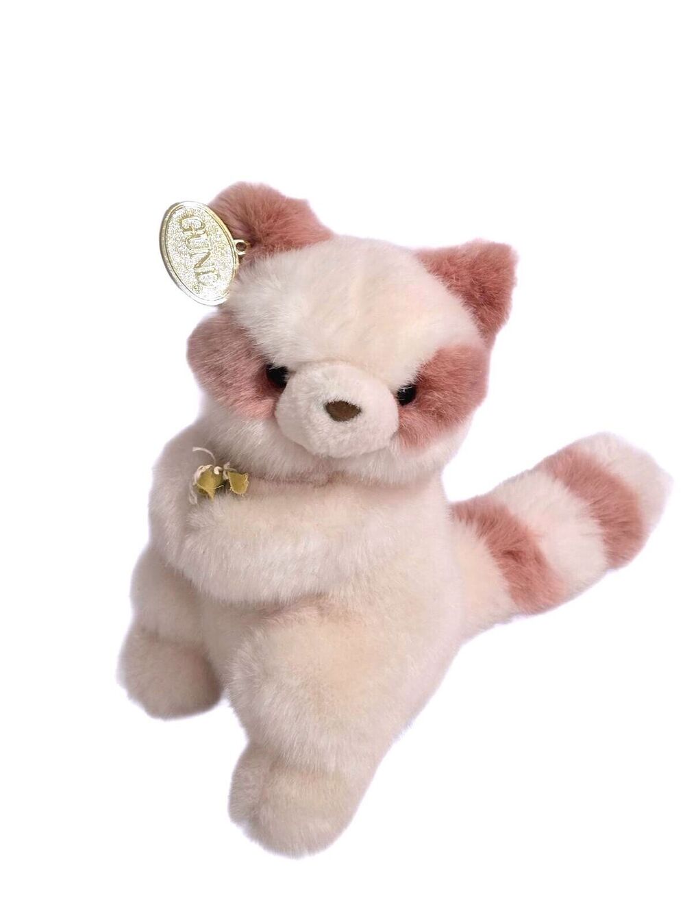 Vintage 1990 GUND Raspberry Raccoon Plush Style 1516 Korea Original Tag